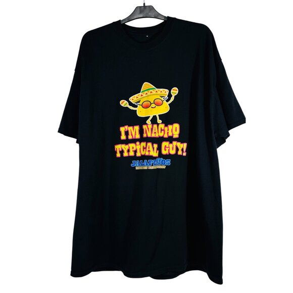 Jalapeños Mexican Restaurant WV Black Graphic T-Shirt "Im Nacho Typical Guy" - Picture 6 of 7